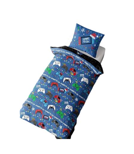 Gamer For Life Christmas Reversible Duvet Set Multicoloured Floso