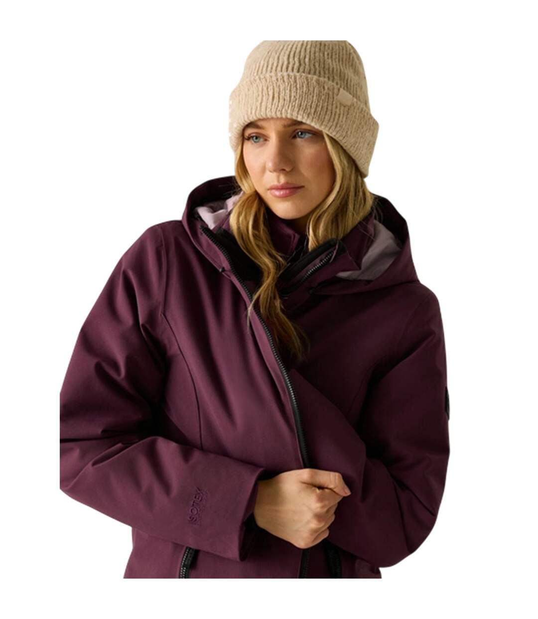 Womens/ladies Marron Waterproof Insulated Jacket Fig Powder Lilac Regatta-4