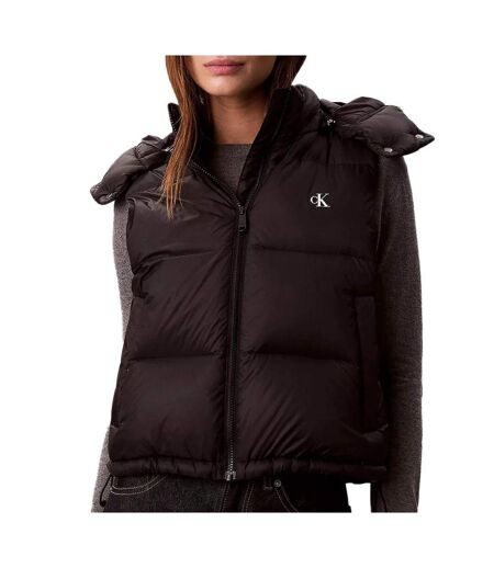 Blouson sans manches noir femme calvin klein jeans essential