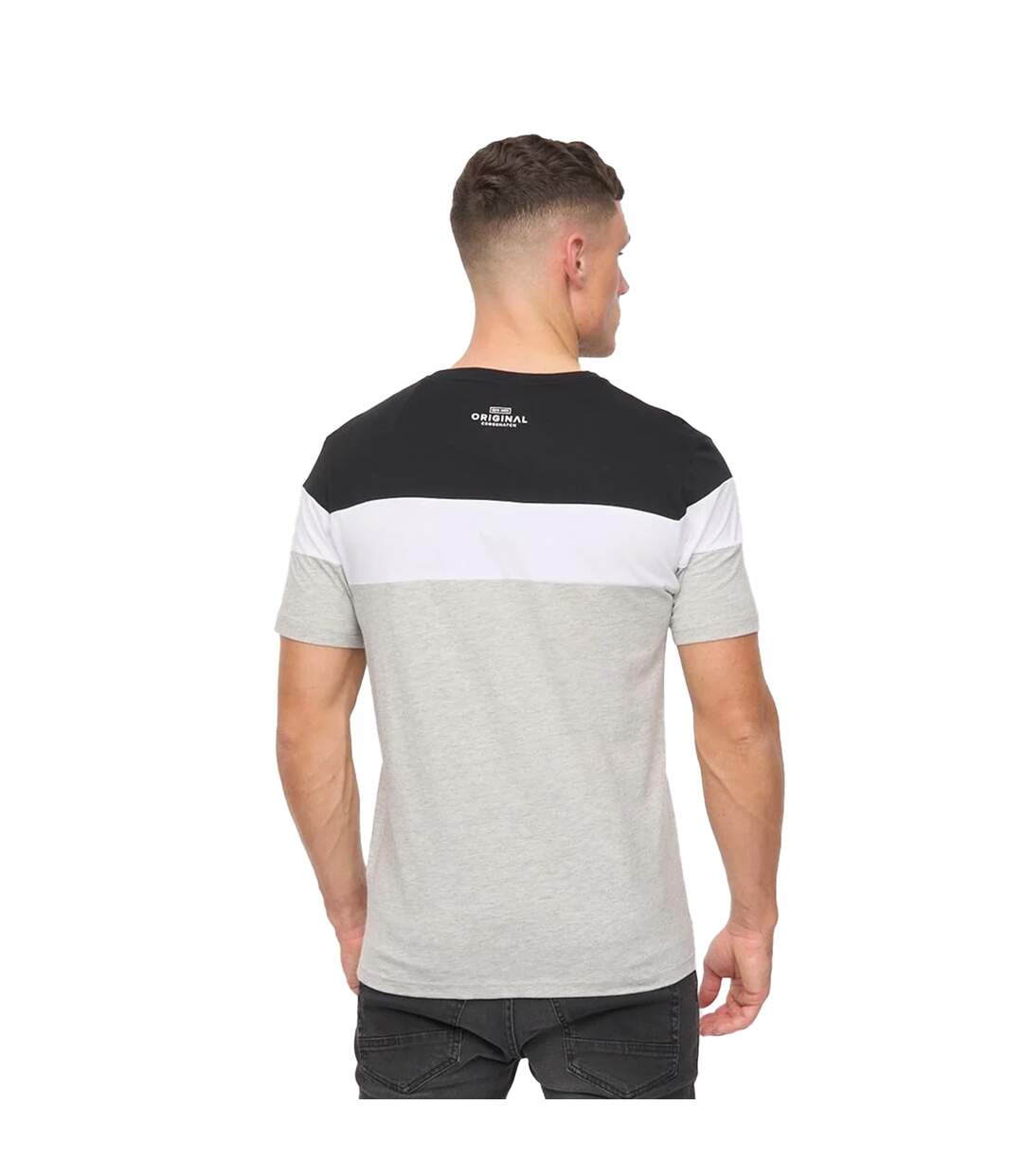 T-shirt Pattermay Homme Noir Crosshatch-3