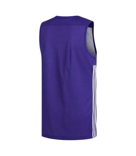 Maillot De Basket Sans Manches Speed Homme Violet Blanc Adidas
