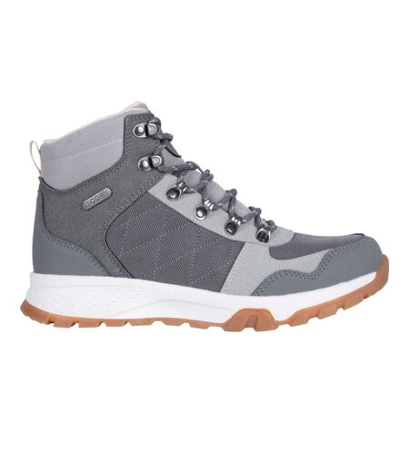 Womens/ladies Lynton Waterproof Boots Light Grey Mountain Warehouse