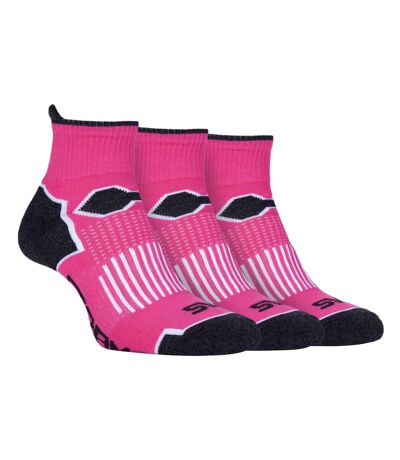 3 Pk Ladies Ankle Running Socks with Arch Support