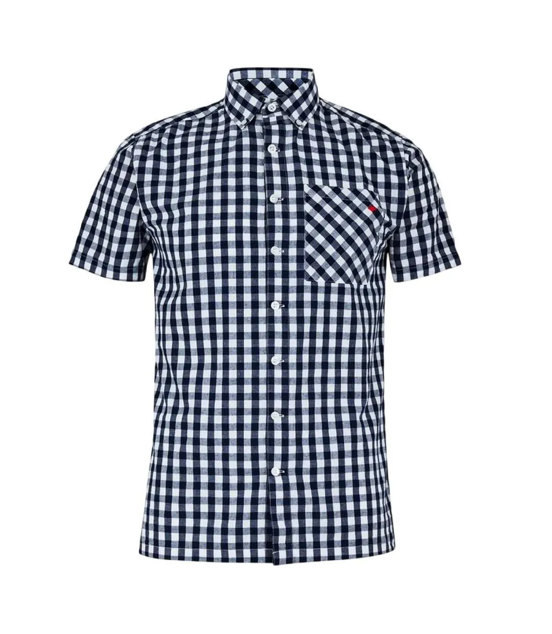 Chemise Manches Courtes Motif/style À Carreaux Homme Bleu Marine Blanc Lee Cooper-1