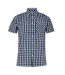 Chemise Manches Courtes Motif/style À Carreaux Homme Bleu Marine Blanc Lee Cooper-1