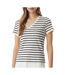 T-shirt rayures ecru/marine femme morgan diego-1