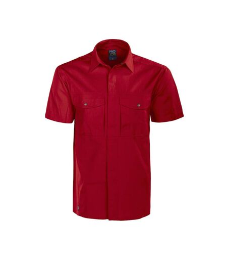 Projob Mens Short-Sleeved Formal Shirt (Red)