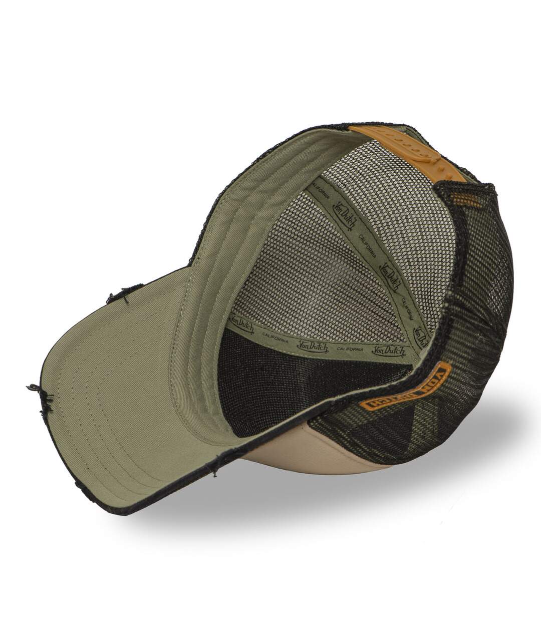 Casquette trucker filet effet usé avec print Crew Catlifornia Vondutch-5