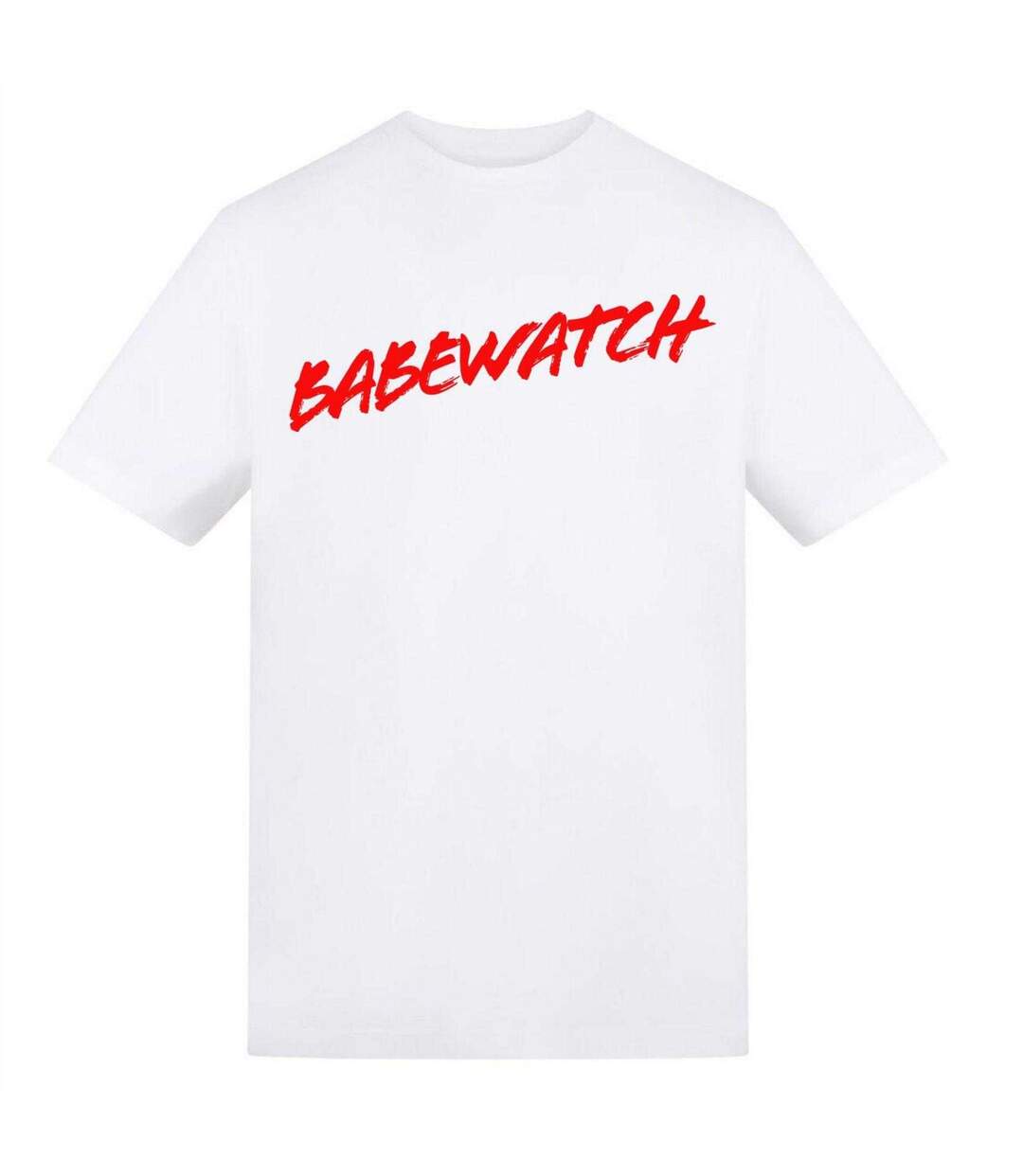 Mens Babewatch T-shirt White AWD-1