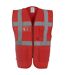 Unisex adult executive hi-vis waistcoat red Yoko