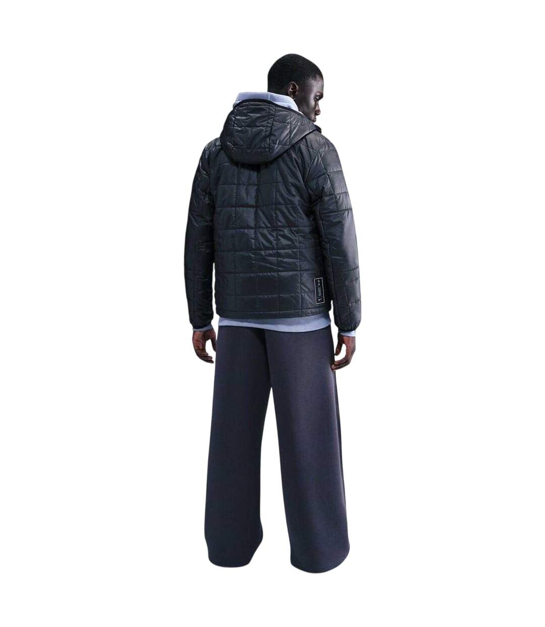 Unisex Adult Hooded Jacket Black Blue Nike-2