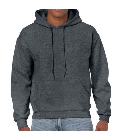 Unisex adult heavy blend hoodie dark heather Gildan