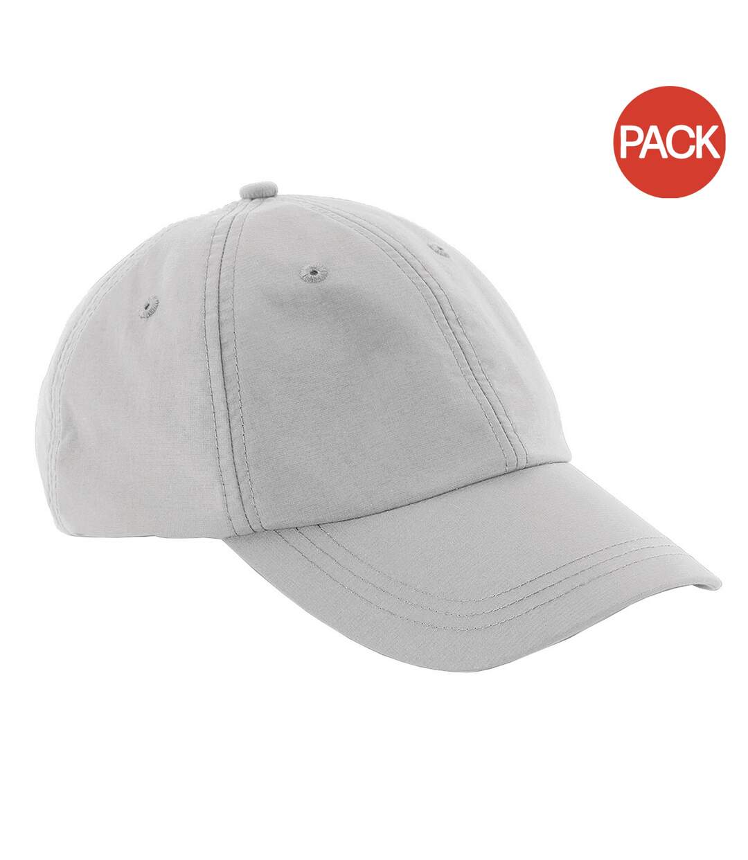 Lot de 2  casquettes imperméables adulte gris clair Beechfield-1