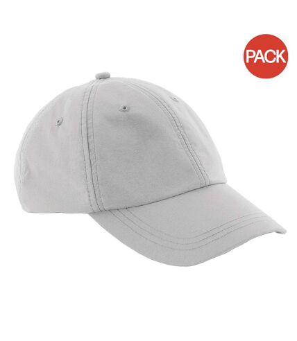 Lot de 2  casquettes imperméables adulte gris clair Beechfield