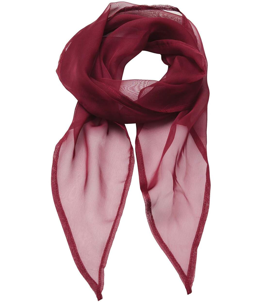 Foulard mousseline - PR740 - rouge bordeau-2