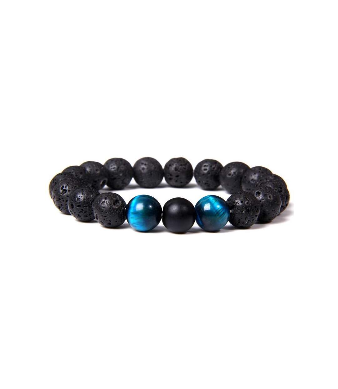 Bracelet courage en oeil de tigre bleu-1