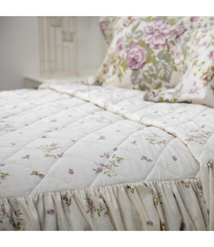 Belledorm Rose Boutique Fitted Bedspread (Ivory/Pink/Green) - UTBM275