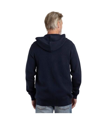 Mens samuel knitted full zip hoodie navy Weird Fish