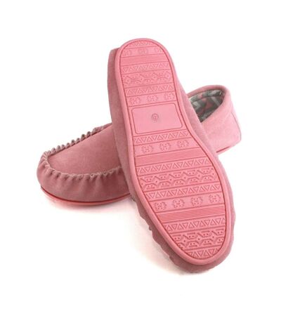 Womens/ladies ffion suede moccasins blush Eastern Counties Leather