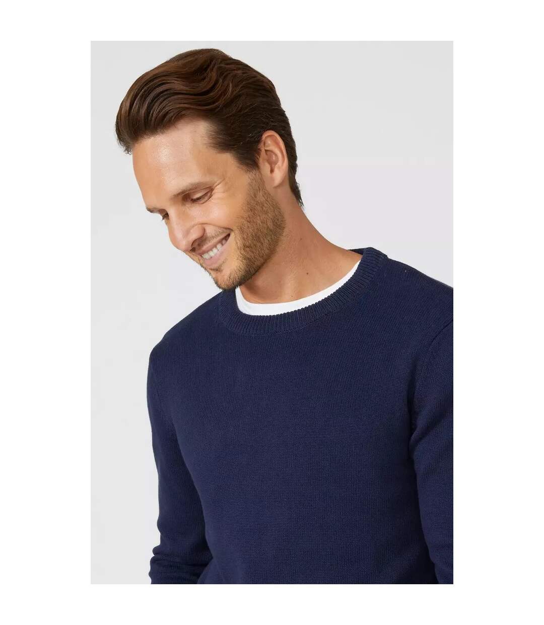 Pull premium homme bleu marine Maine-3