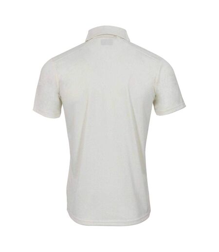 Mens Playing Performance Cricket Polo Shirt Off White Shrey