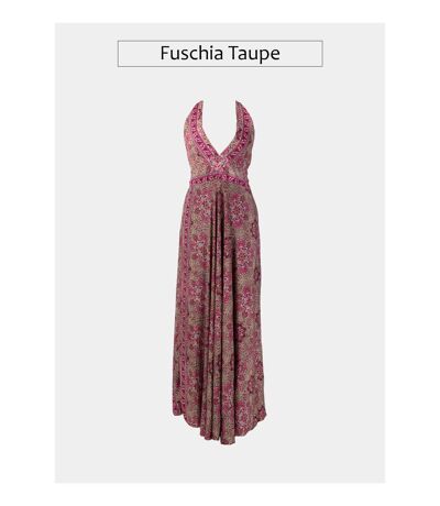 Robe longue casual chic AMELY imprimé Coton Du Monde