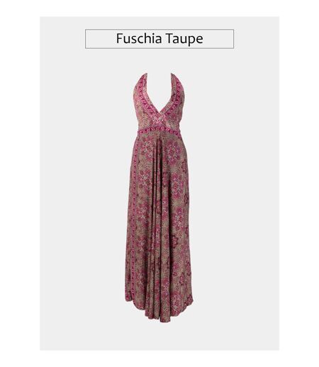 Robe longue casual chic AMELY imprimé Coton Du Monde
