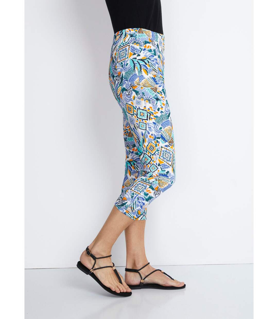 Legging court coton uni ou imprimé-3