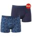Lot De 2  Boxers Motif/style Camouflage Homme Bleu Marine Lonsdale-2
