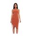 Robe Mi-longue 1 Épaule Femme Rouge Pastel Missy Empire-1