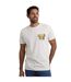 Mens Wild Life Graphic Back Print T-shirt Dusty White Weird Fish-1