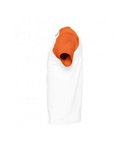 T-shirt manches courtes funky homme blanc/orange SOLS