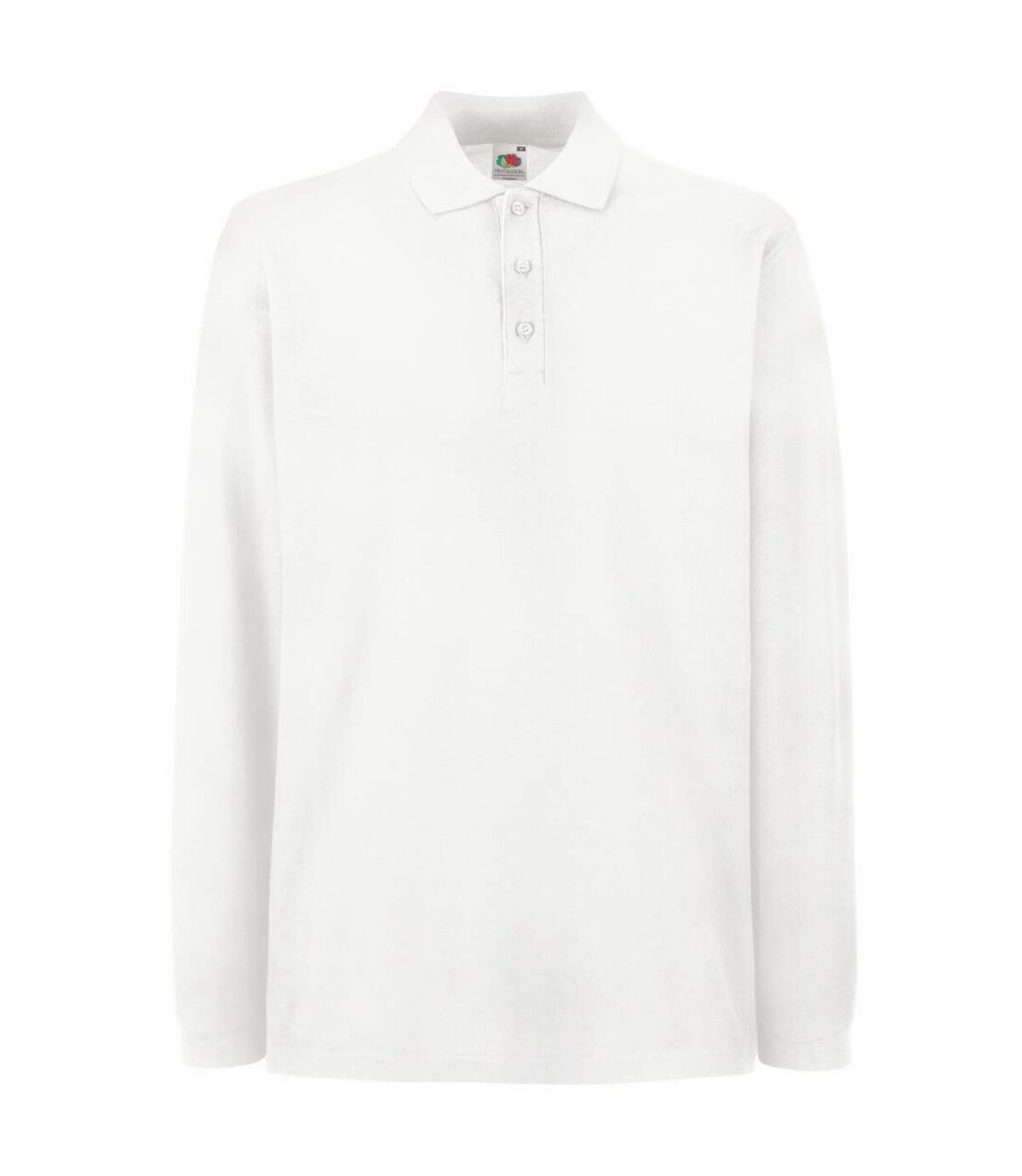 Fruit Of The Loom Mens Premium Long Sleeve Polo Shirt (White) - UTBC1383
