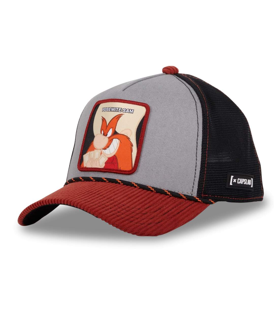 Casquette homme trucker en denim et velours Looney  Tunes Yosemite Sa Capslab-1