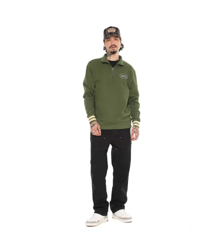Sweat col montant en molleton avec écusson Alec Vondutch