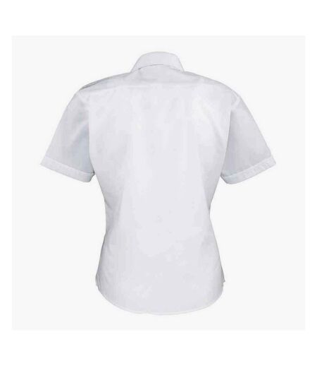 Premier Womens/Ladies Short-Sleeved Pilot Shirt (White) - UTPC6718