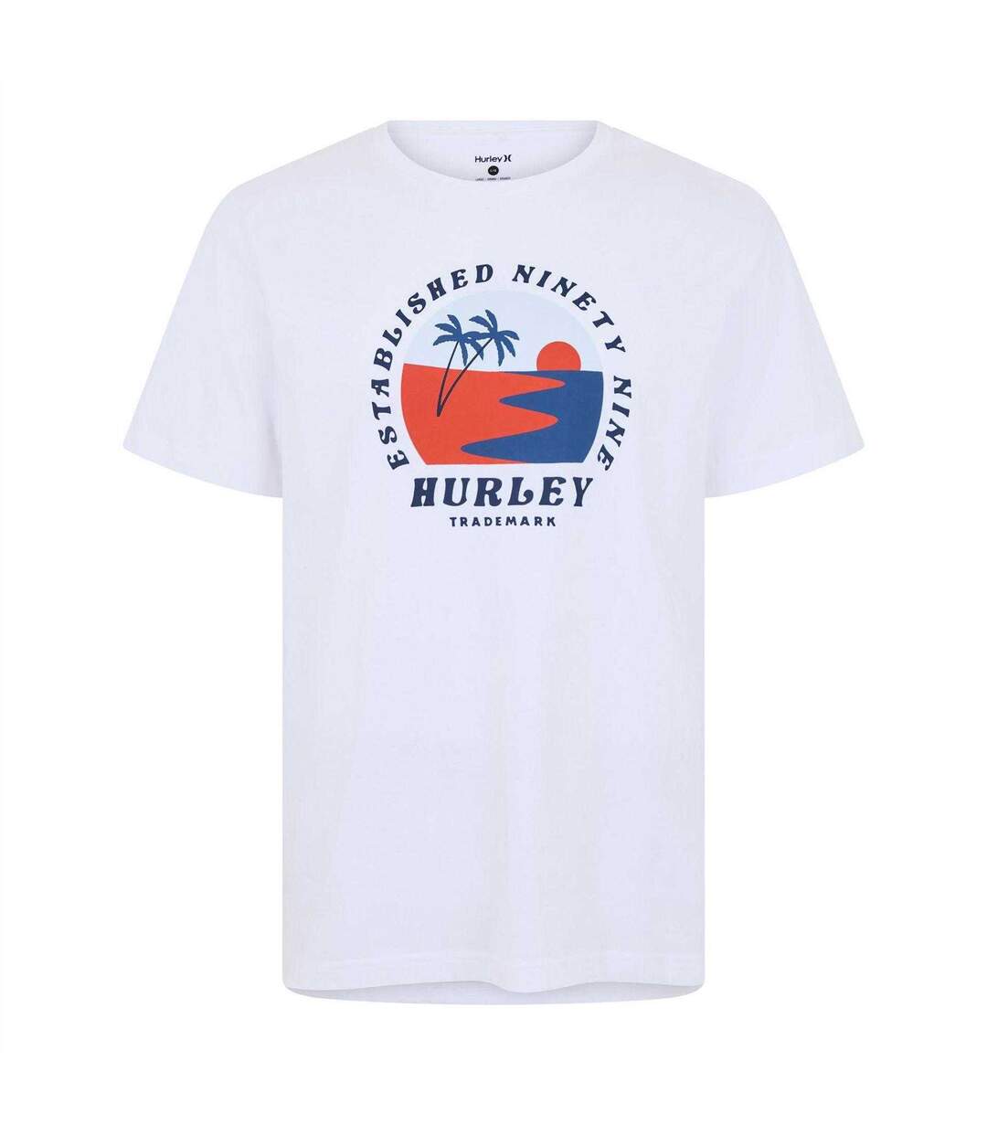Mens Beach T-shirt White Hurley-1