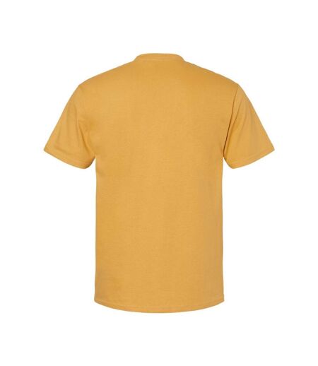 Unisex adult softstyle midweight t-shirt mustard Gildan