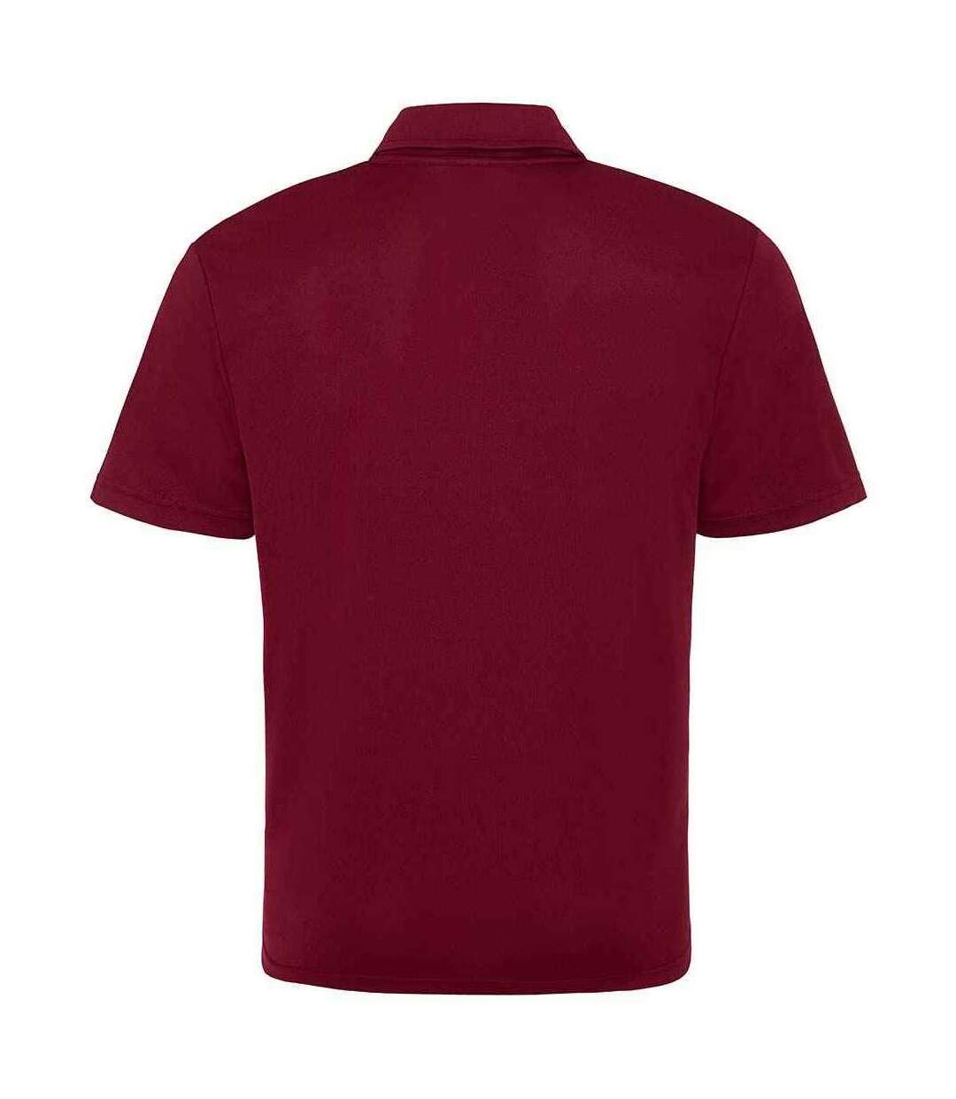 Mens moisture wicking polo shirt burgundy AWDis Cool