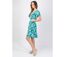 Robe courte féminine MARIKA imprimé floral bleu turquoise Coton Du Monde-3