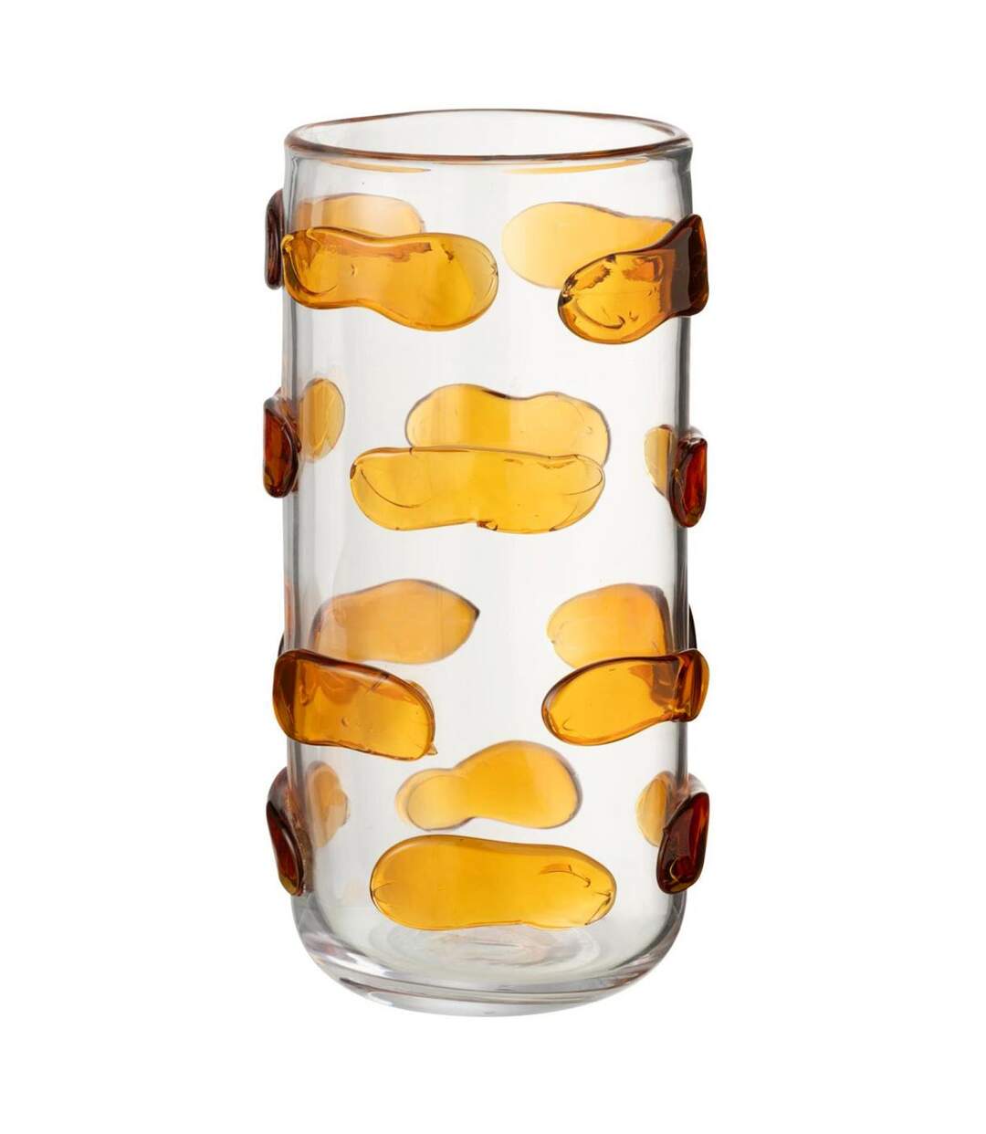 Vase Design en Verre Pebbles 32cm Ambre-1