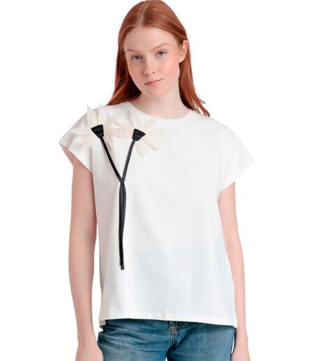 T-shirt manches courtes Flor Aplicada Admas