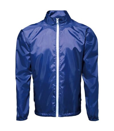 2786 Mens Contrast Lightweight Windcheater Shower Proof Jacket (Pack of 2) (Royal/ White)