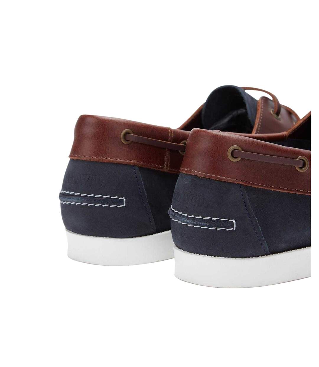 Mens Leather Boat Shoes Navy Jack Wills-2