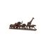 Statue Déco 5 Animaux 51cm Marron