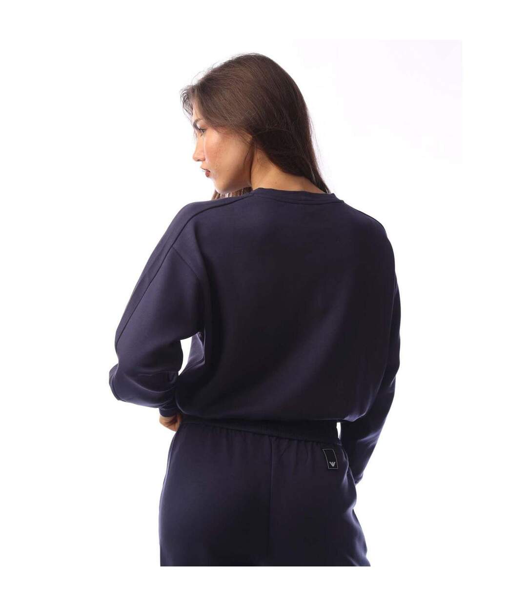 Womens/ladies Relaxed Fit Sweatshirt Blue Emporio Armani-3