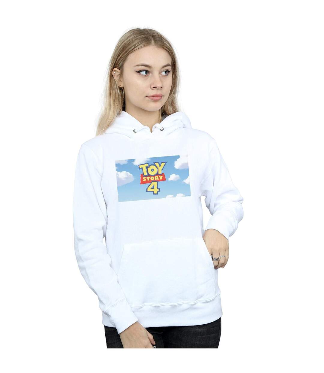 Disney - Sweat à capuche TOY STORY CLOUD LOGO - Femme (Blanc) - UTBI15188-2