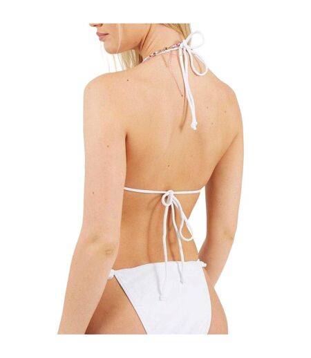 Womens/ladies Frill Bikini Top White Brave Soul