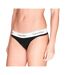 Womens/ladies Logo Cotton Blend Thong Black Calvin Klein-3