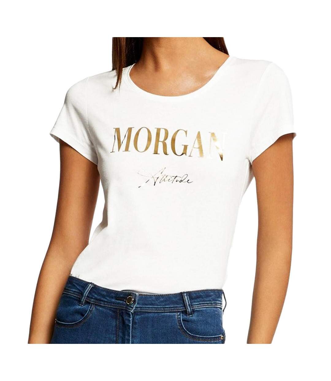 T-shirt Blanc Femme Morgan Datti - S-1